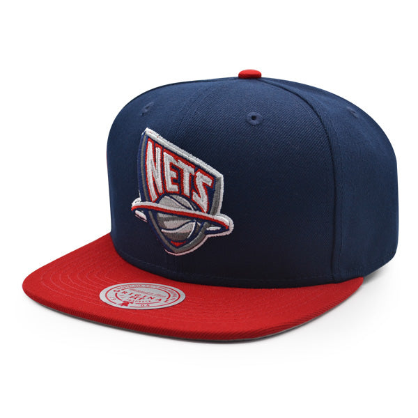 New Jersey Nets Mitchell & Ness JUMBOTRON Snapback Hat - Navy/Red