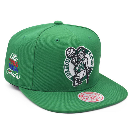 Boston Celtics 1986 NBA Finals Champions Mitchell & Ness Snapback Hat - Green