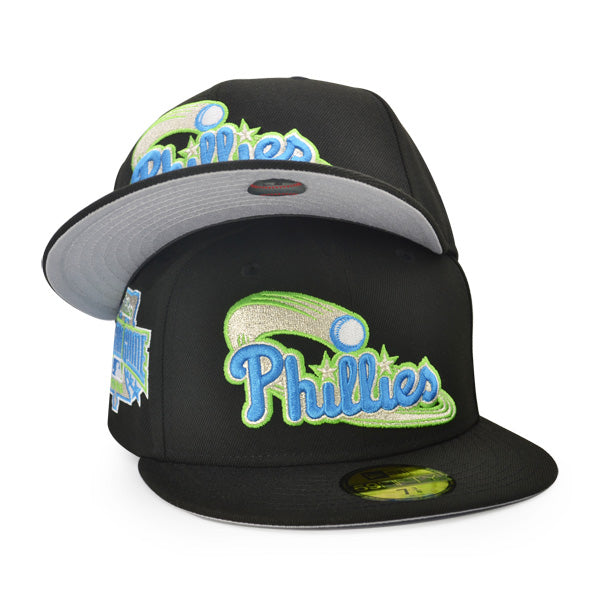 Philadelphia Phillies 1996 All-Star Game THE GALAXY Exclusive New Era 59Fifty Fitted Hat - Black/Dolphin Blue