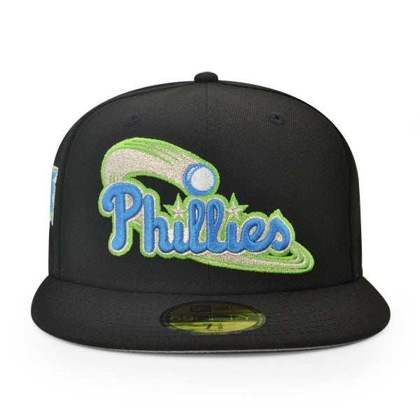 Philadelphia Phillies 1996 All-Star Game THE GALAXY Exclusive New Era 59Fifty Fitted Hat - Black/Dolphin Blue