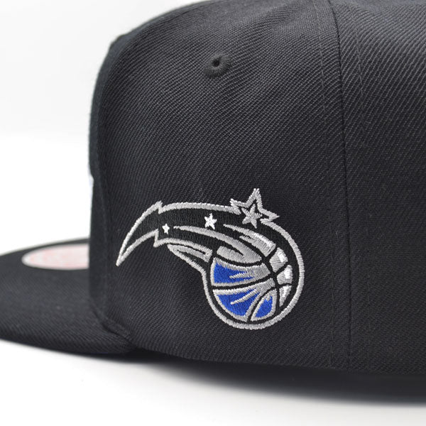 Orlando Magic Mitchell & Ness TEAM SCRIPT Snapback Hat - Black/Royal