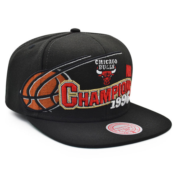 Jordan Days HWC Exclusive Mitchell & Ness Chicago Bulls 1996 NBA Champions Locker Room WAVE Snapback Hat - Black