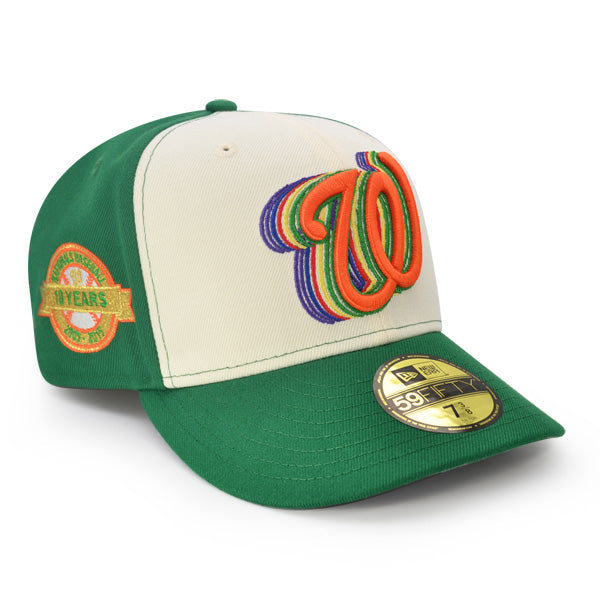 Washington Nationals 10 Year Anniversary PRISM Exclusive New Era 59Fifty Fitted Hat - Chrome/Kelly