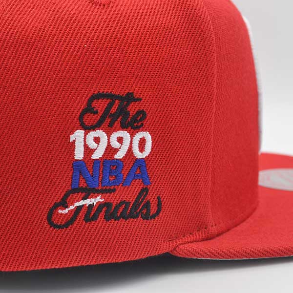 Detroit Pistons 1990 NBA Finals Champions Mitchell & Ness Snapback Hat - Red
