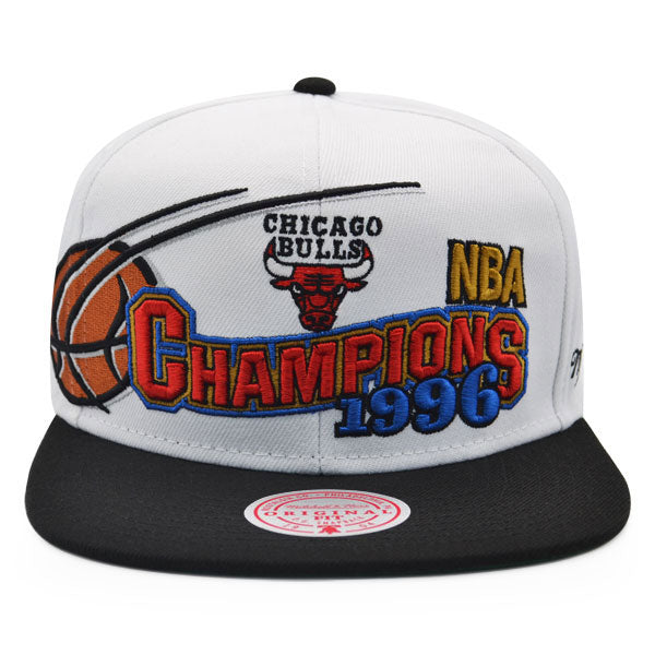 Jordan Days HWC Exclusive Mitchell & Ness Chicago Bulls 1996 NBA Champions Locker Room WAVE Snapback Hat - White