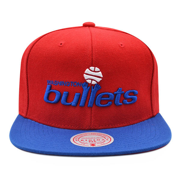 Washington Bullets Mitchell & Ness HWC CLASSIC 2Tone Snapback Hat - Red/Royal