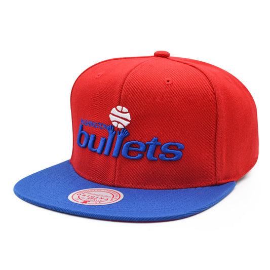 Washington Bullets Mitchell & Ness HWC CLASSIC 2Tone Snapback Hat - Red/Royal