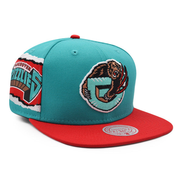 Vancouver Grizzlies Mitchell & Ness JUMBOTRON Snapback Hat - Teal/Red