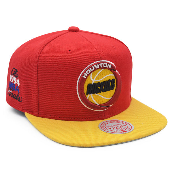 Houston Rockets 1994 NBA Finals Champions Mitchell & Ness Snapback Hat - Red/Yellow