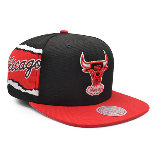 Chicago Bulls Mitchell & Ness JUMBOTRON Snapback Hat - Black/Red