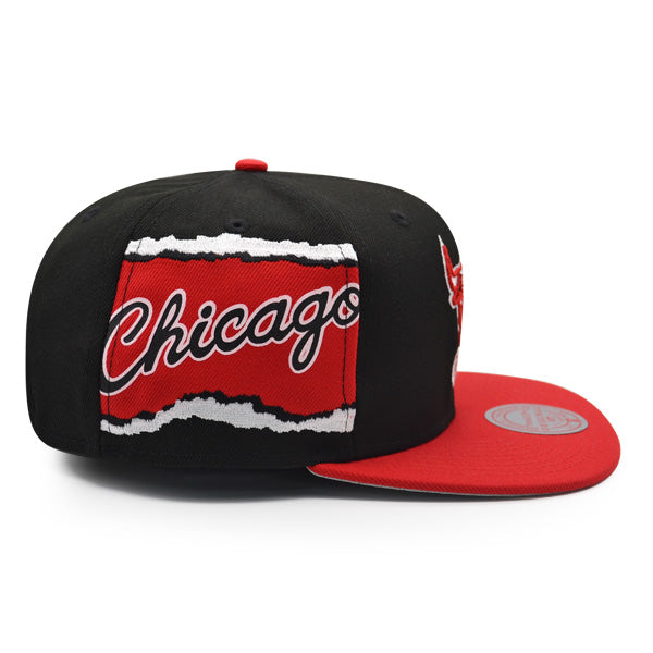 Chicago Bulls Mitchell & Ness JUMBOTRON Snapback Hat - Black/Red