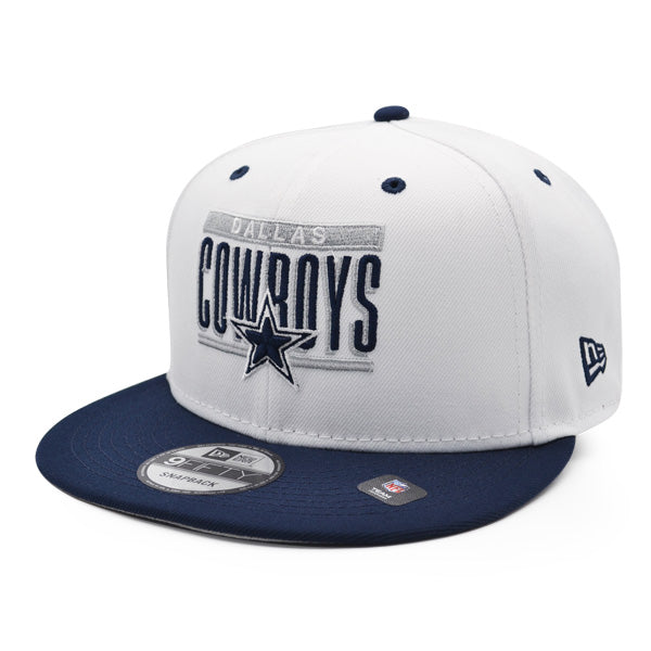 Dallas Cowboys New Era RETRO TITLE 9Fifty Snapback NFL Hat - White/Navy