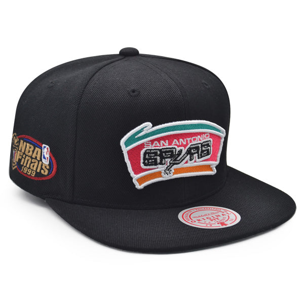 San Antonio Spurs 1999 NBA Finals Champions Mitchell & Ness Snapback Hat - Black/Gray/Pink