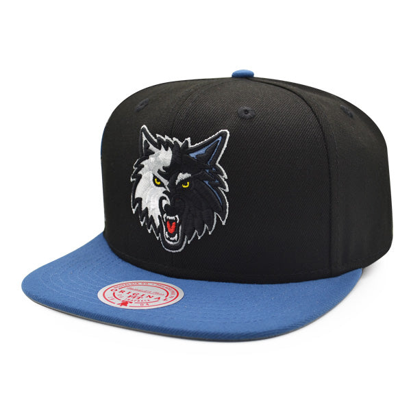 Minnesota Timberwolves Mitchell & Ness JUMBOTRON Snapback Hat - Black/Blue