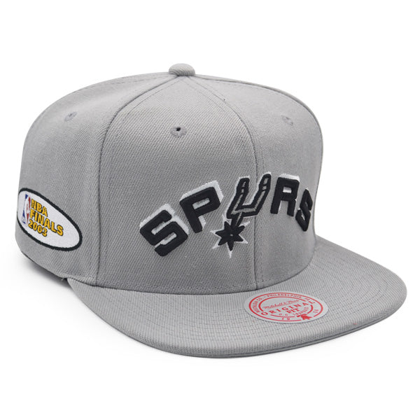 San Antonio Spurs 2003 NBA Finals Champions Mitchell & Ness Snapback Hat - Gray/Black