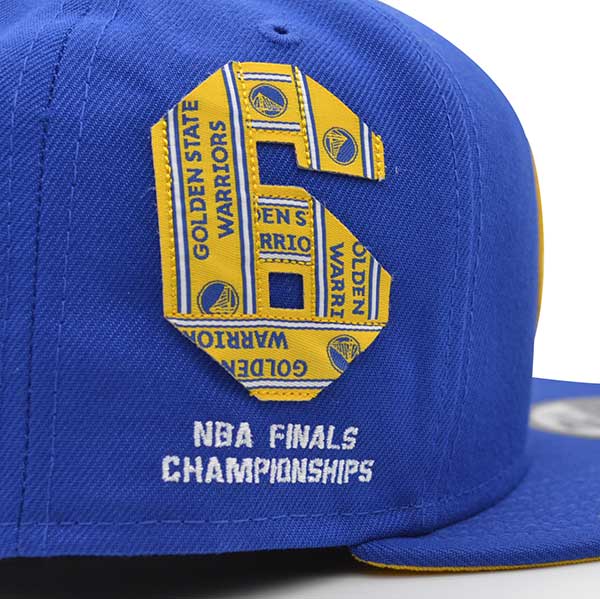 Golden State Warriors New Era 6-TIME CHAMPIONS TEAM TRIBUTE 9Fifty Snapback NBA Hat -Royal