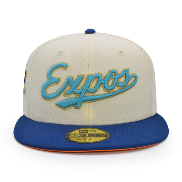 Montreal Expos JACKIE ROBINSON 50TH Exclusive New Era 59Fifty Fitted Hat – Chrome/Song Bird Blue
