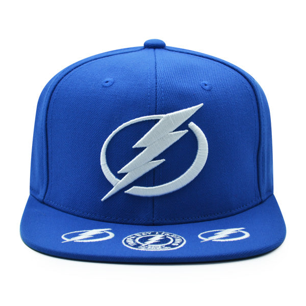 Tampa Bay Lightning Mitchell & Ness NHL HAT TRICK Snapback Adjustable Hat - Royal/White