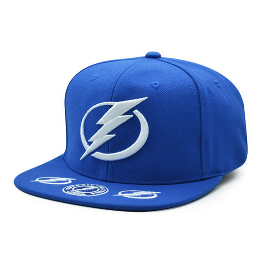 Tampa Bay Lightning Mitchell & Ness NHL HAT TRICK Snapback Adjustable Hat - Royal/White