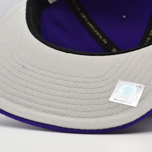 Los Angeles Lakers NBA FINALS Mitchell & Ness INVERTED LOGO Snapback Hat - Purple/Lime