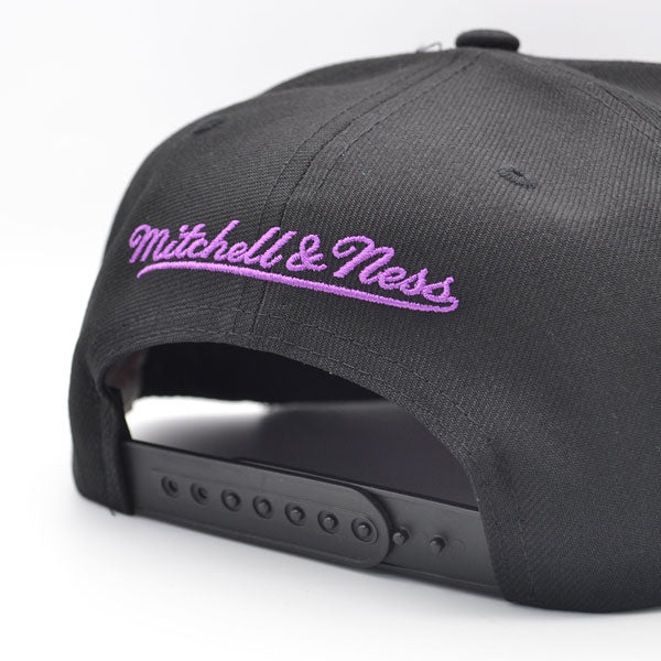 Toronto Raptors Mitchell & Ness HYPER LOOPS Snapback Hat - Black/Purple