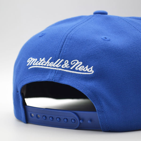 St.Louis Blue Mitchell & Ness NHL HAT TRICK Snapback Adjustable Hat - Royal/Yellow