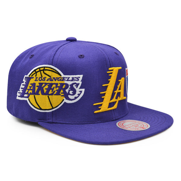 Los Angeles Lakers Mitchell & Ness NBA CHAMP PATCH UP Snapback - Purple