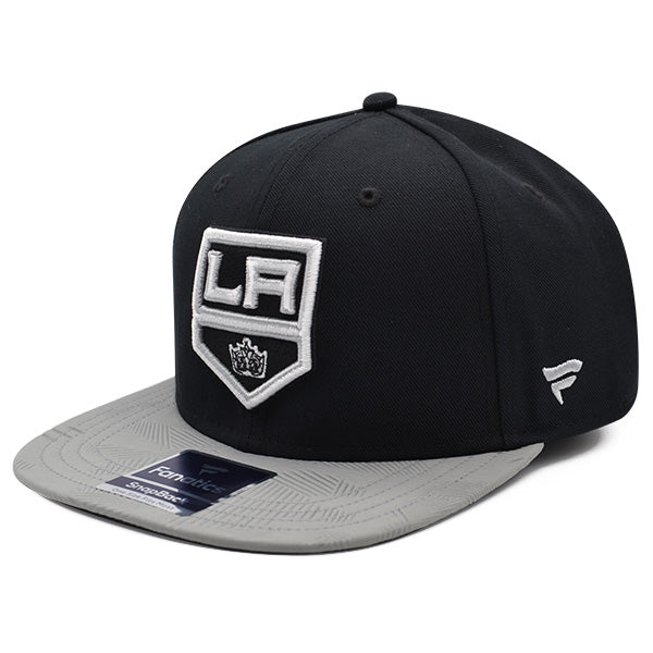 Los Angeles Kings Fanatics NHL Visor Mark Snapback Adjustable Hat - Black/Gray