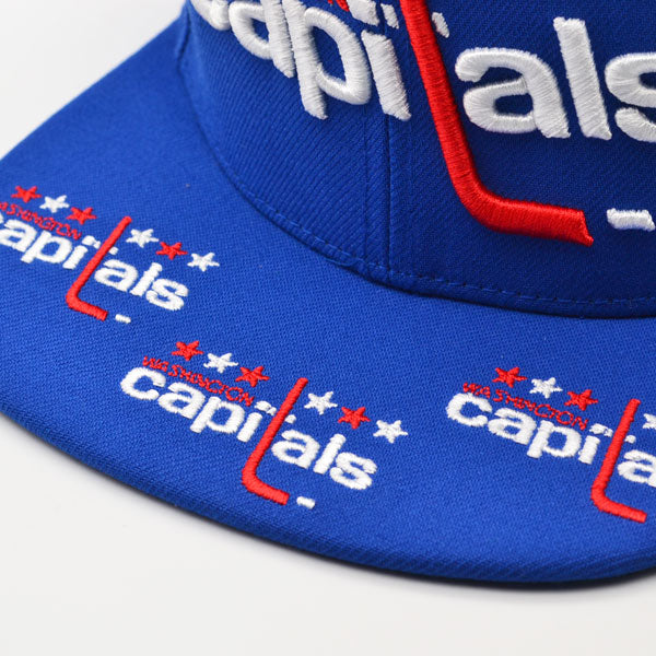 Washington Capitals Mitchell & Ness NHL HAT TRICK Snapback Adjustable Hat - Royal/Red