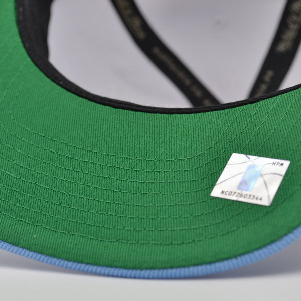 Sacramento Kings Mitchell & Ness CLASSIC 2Tone Snapback Hat - White/Sky/Green Bottom