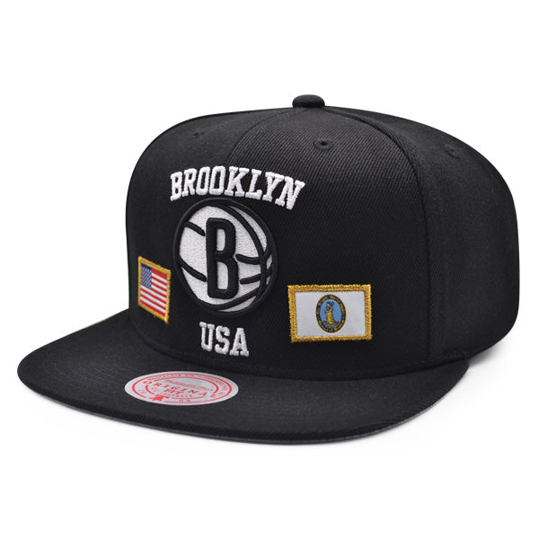 Brooklyn Nets Mitchell & Ness CITY PRIDE Snapback NBA Hat - Black