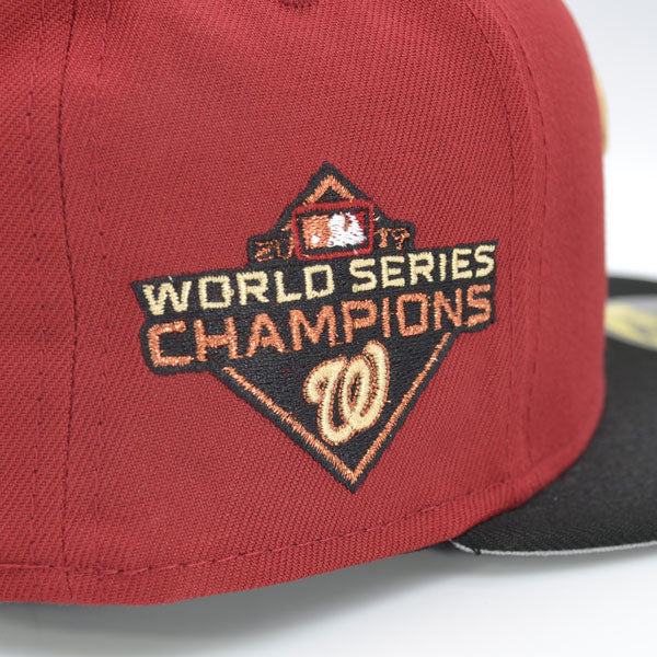 Washington Nationals 2019 WORLD SERIES CHAMPIONS Exclusive New Era 59Fifty Fitted Hat - Brick/Black