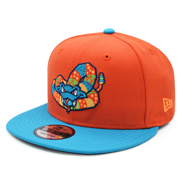 Wisconsin Timber Rattlers (Cascabeles) New Era Copa de la Diversion (FUN CUP) 9FIFTY Snapback Hat - Tomato/Teal