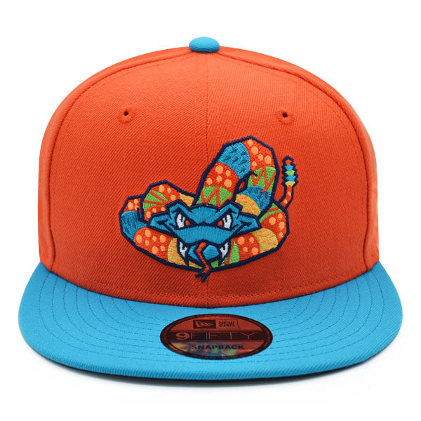 Wisconsin Timber Rattlers (Cascabeles) New Era Copa de la Diversion (FUN CUP) 9FIFTY Snapback Hat - Tomato/Teal