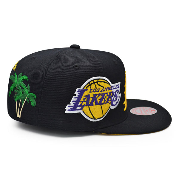 Los Angeles Lakers Mitchell & Ness NBA CHAMP PATCH UP Snapback - Black