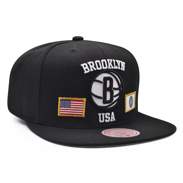 Brooklyn Nets Mitchell & Ness CITY PRIDE Snapback NBA Hat - Black