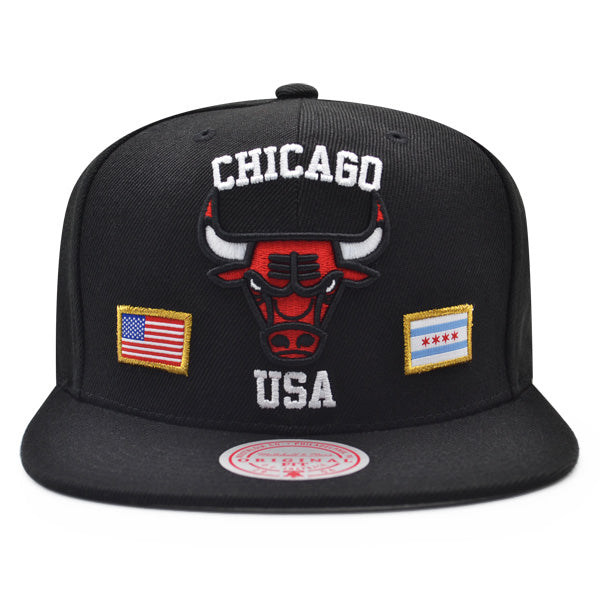 Chicago Bulls Mitchell & Ness CITY PRIDE Snapback NBA Hat - Black