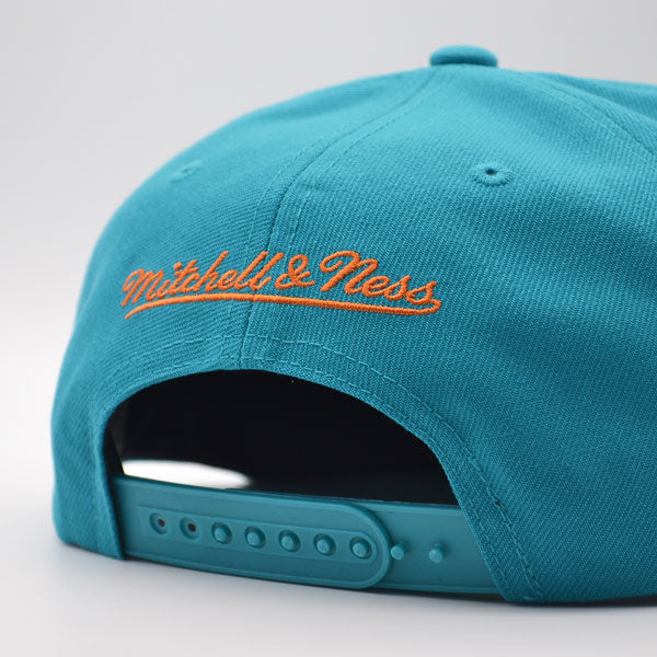 San Jose Sharks Mitchell & Ness NHL ALTERNATE FLIP Snapback Adjustable Hat - Teal/Copper