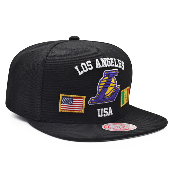 Los Angeles Lakers Mitchell & Ness CITY PRIDE Snapback NBA Hat - Black