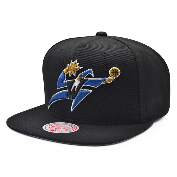 Washington Wizards Mitchell & Ness LOGO REMIX Snapback HWC Hat - Black/Blue