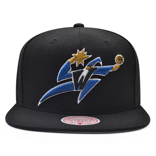 Washington Wizards Mitchell & Ness LOGO REMIX Snapback HWC Hat - Black/Blue