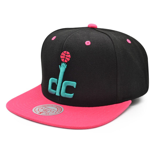 Washington Wizards NBA Mitchell & Ness MIAMI VICE Snapback Hat - Black/Pink