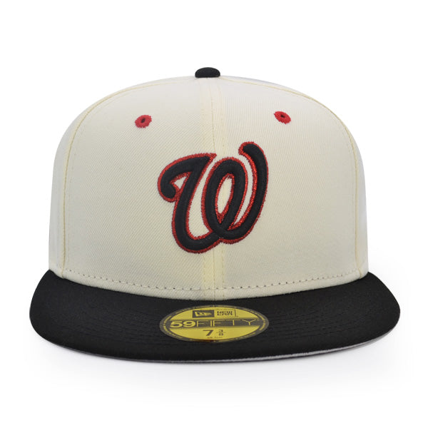 Washington Nationals SIDE BATTY Exclusive New Era 59Fifty Fitted Hat  - Chrome/Black