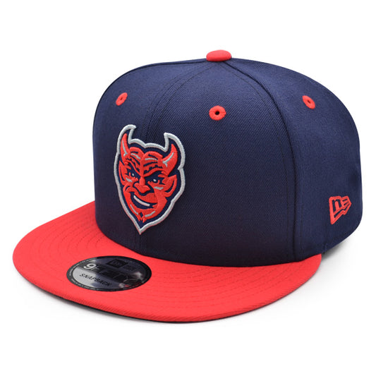 Iowa Cubs (Demonios) New Era Copa de la Diversion (FUN CUP) 9FIFTY Snapback Hat - Navy/Lava
