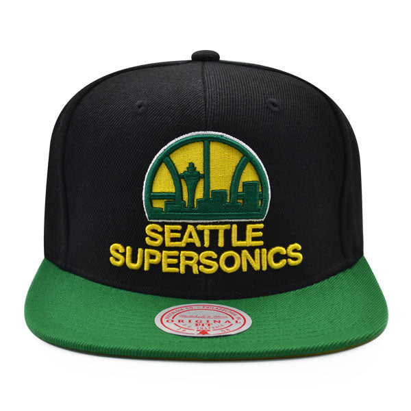 Seattle Supersonics Mitchell & Ness CLASSIC 2Tone Snapback Hat - Black/Green