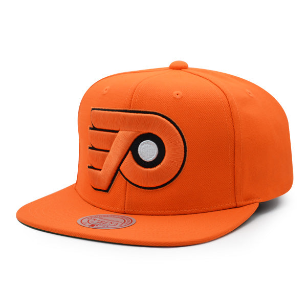 Philadelphia Flyers Mitchell & Ness NHL ALTERNATE FLIP Snapback Adjustable Hat - Orange/Black