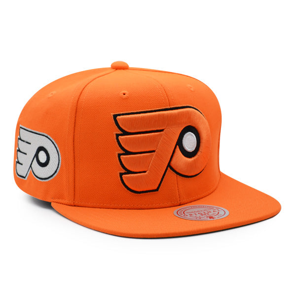 Philadelphia Flyers Mitchell & Ness NHL ALTERNATE FLIP Snapback Adjustable Hat - Orange/Black