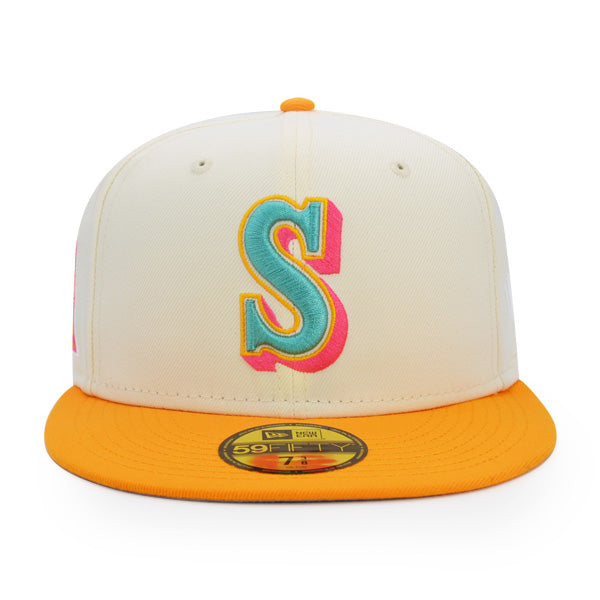 Seattle Mariners 40th ANNIVERSARY Exclusive New Era 59Fifty Fitted Hat –Chrome/R-Gold