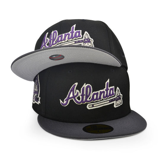Atlanta Braves 40th Anniversary Exclusive New Era 59Fifty Fitted Hat  - Black/Dark Graphite
