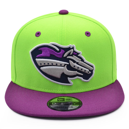 Stockton Ports (CABALLOS) New Era Copa de la Diversion (FUN CUP) 9FIFTY Snapback Hat - Lime/Lavender